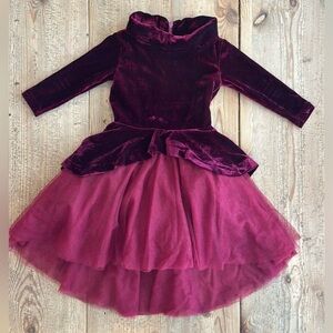 Joyfolie Mia Joy Burgundy Dress 2 Velvet Tulle Special Occasion Fancy Wedding